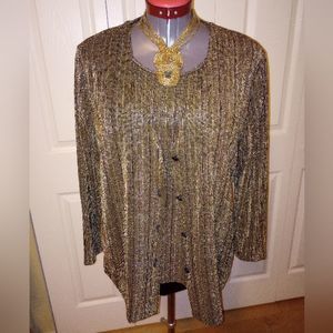ALFRED DUNNER,NWOT, CHRISTMAS OR NEW YEARS READY!Classy metallic shine, Gorgeous